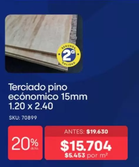 Terciado Pino Economico