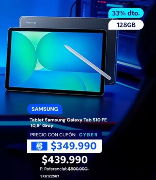 Samsung - Tablet Galaxy Tab S10 FE 10.9" QTE