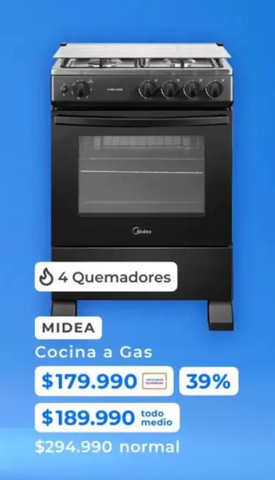 Midea - Cocina A Gas