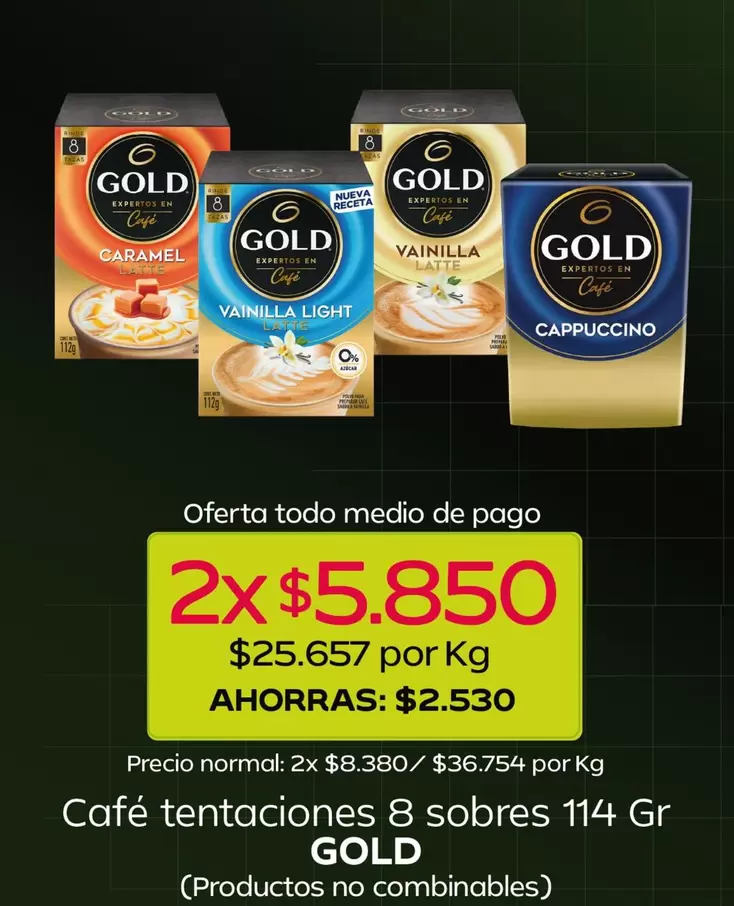 Gold - Café Tentaciones 8 Sobres