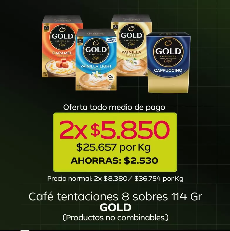 Gold - Cafe Tentaciones 8 Sobres