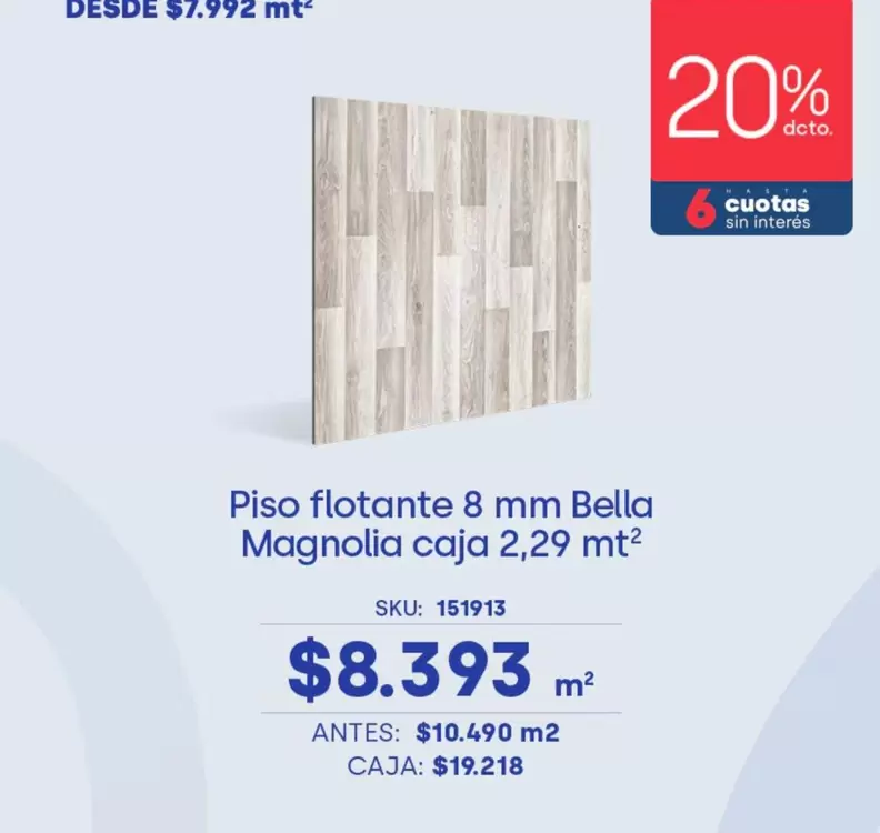 Piso Flotante 8 Mm