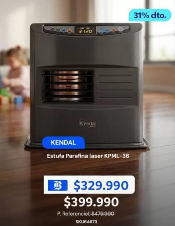 Kendal - Estufa Parafina Laser KPML-36