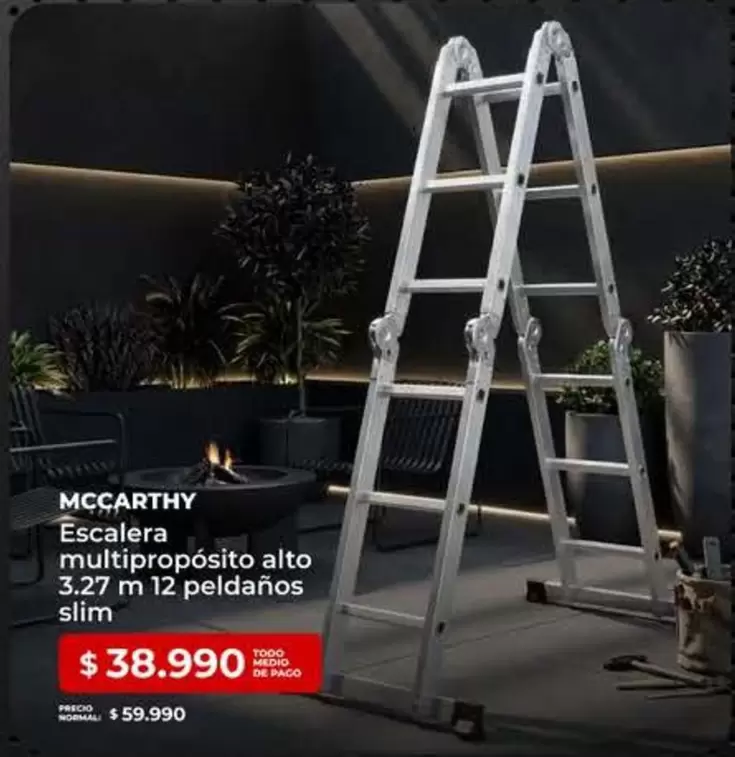 Escalera Multiproposito Alto 3.27 M 12 Peldanos Slim