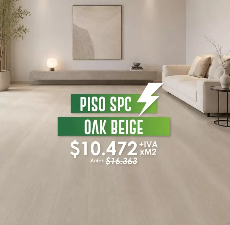 Piso Spc 4 Oak Beige