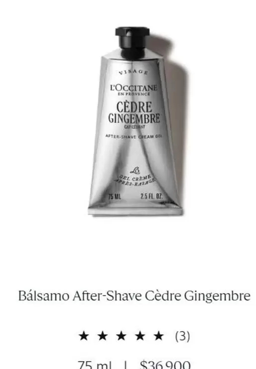Balsamo After-shave Cèdre Gingembre
