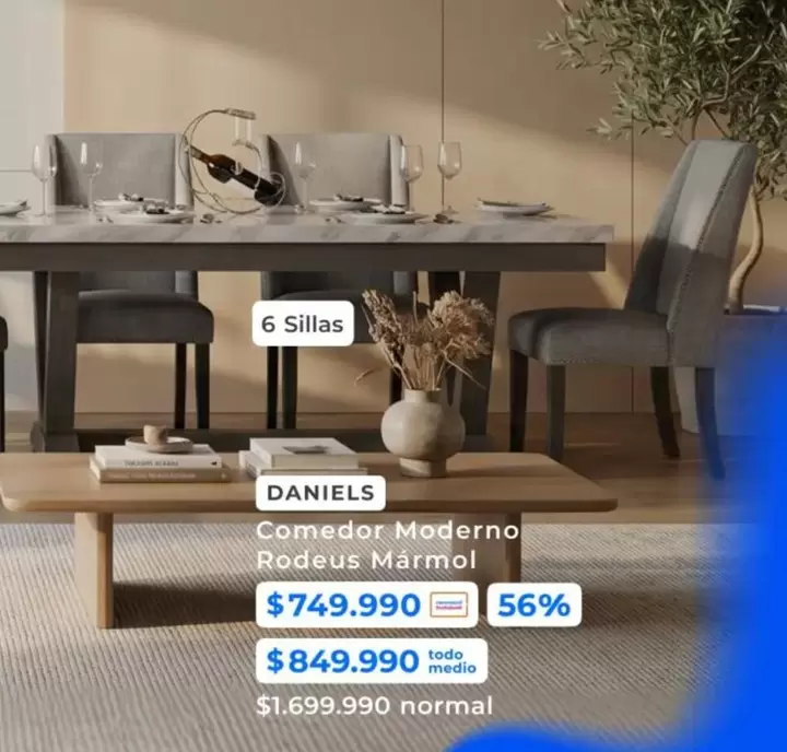 Comedor Moderno Rodeús Mármol
