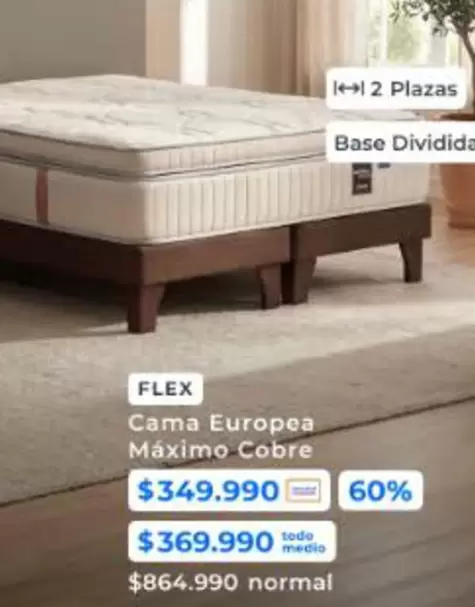 Flex - Cama Europea Máximo Cobre