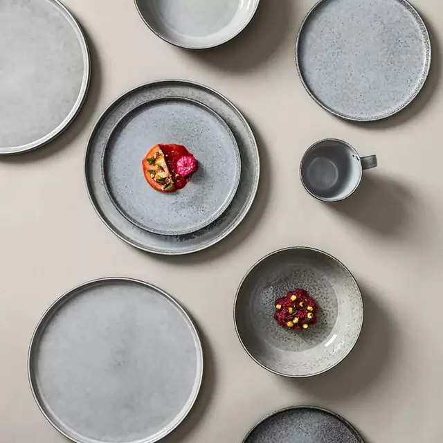 Set Vajilla 16 piezas Raw Grey