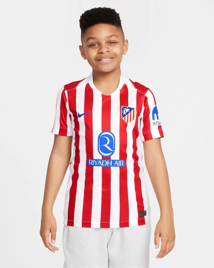 camiseta de futbol nike atlético de madrid 25/26 local niño