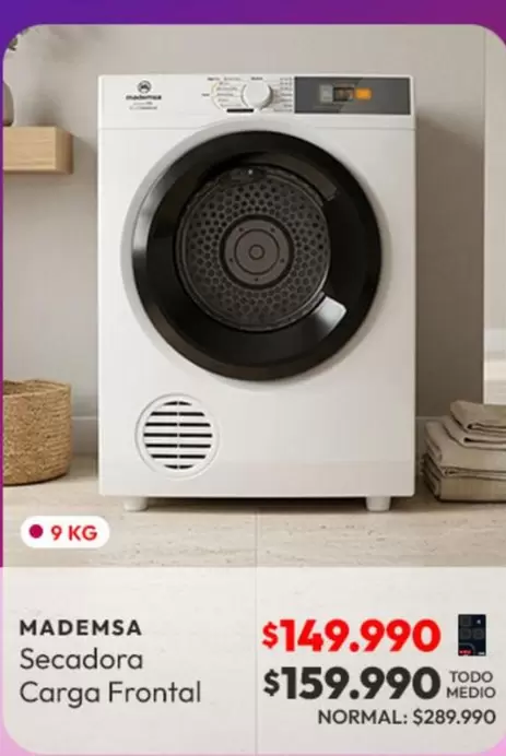 Mademsa - Secadora Carga Frontal