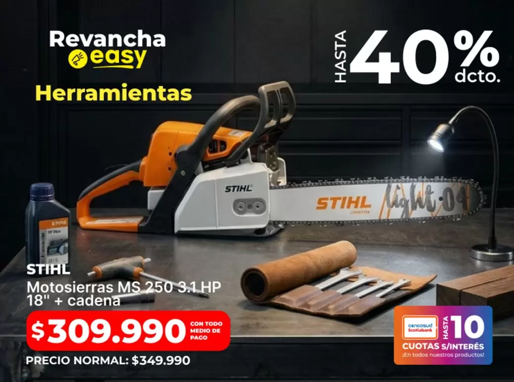 Stihl - Motosierras Ms 250-3.1-hp 18" + Cadena