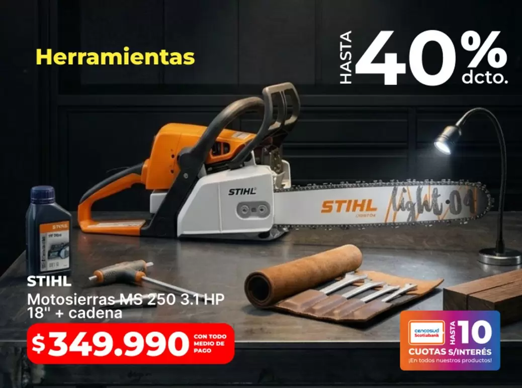 Stihl - Motosierras Ms 250-3.1-hp 18" + Cadena