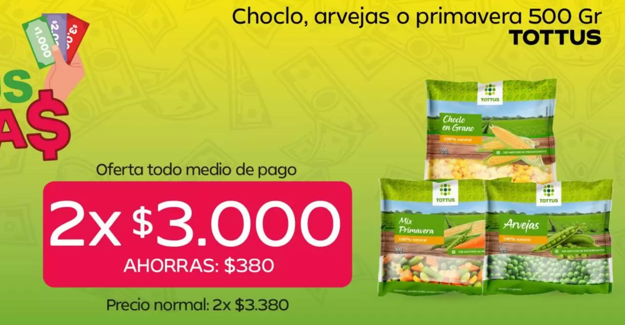 Tottus - Choclo, arvejas o primavera