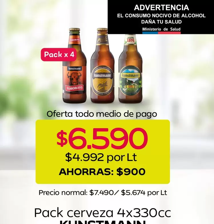 Kunstmann - Advertencia El Consumo Nocivo De Alcohol