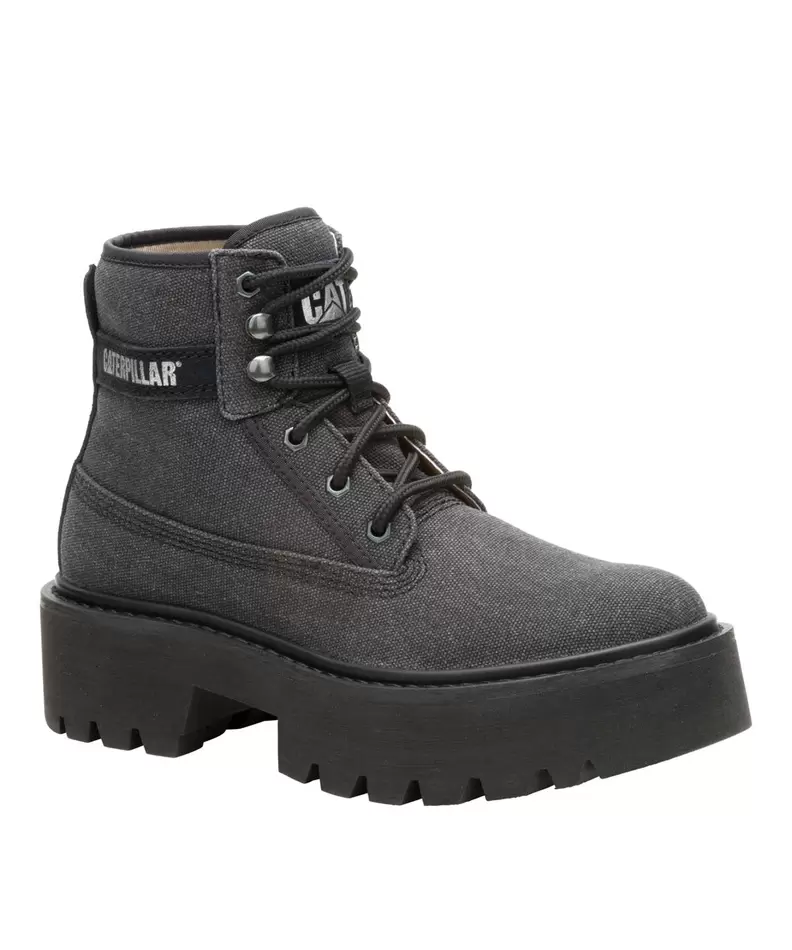 Botín Canvas Colorado Max 6 Mujer Negro Cat