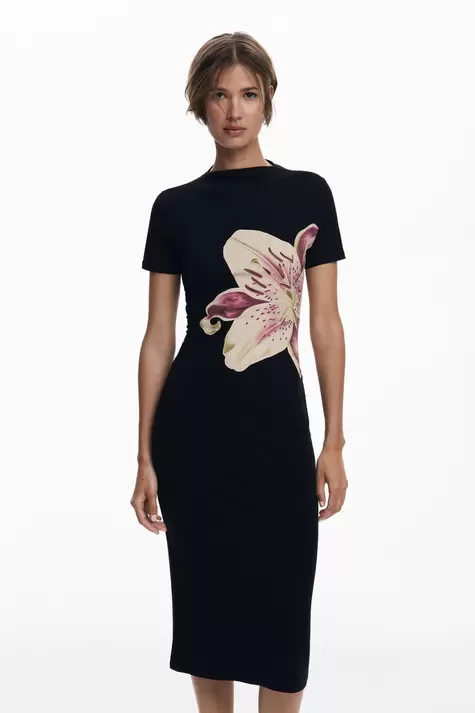 Vestido largo orquídea
