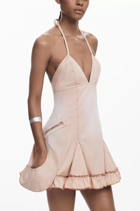 Vestido corto encaje