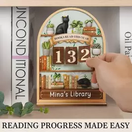 -5%Últimos 2 díasContador anual de lectura de libros, decoración personalizada de seguimiento de libros para estanterías, regalo de Navidad adecuado para amantes de los libros, lectores, clubes de lectura - Contador de libros, decoración de estantería hec