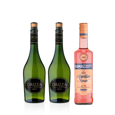 Pack 2X Espumante Drizza Brut + Ramazzotti 700cc$15.990$17.970