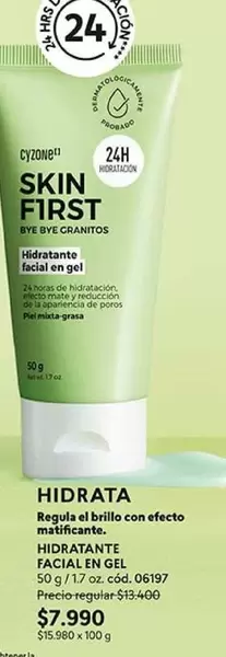 Cyzone - Regala El Belli Con Efecto Esca Tela En Gel Hidratante Facial En Gel