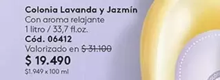 Colonia Lavanda Y Jazmín