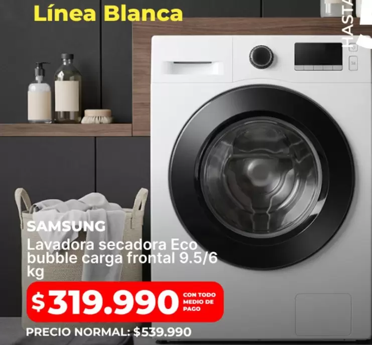 Samsung - Lavadora Secadora Eco Bubble Carga Frontal