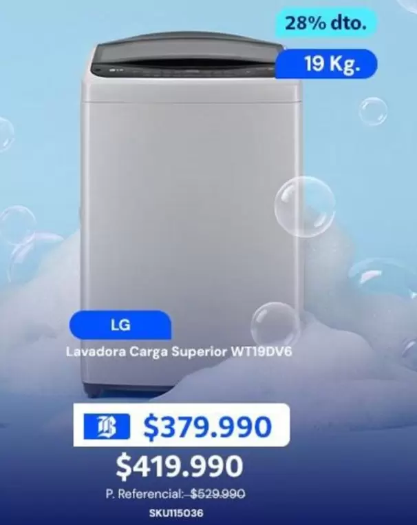 LG - Lavadora Carga Superior