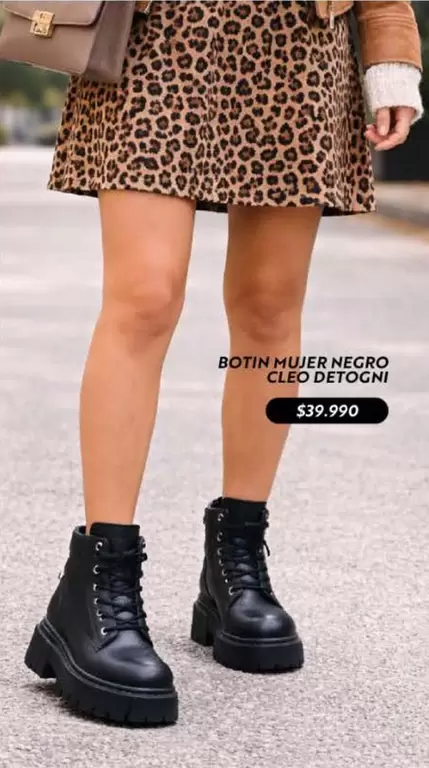 Botin Mujer Negro Cleo Detogni