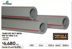 Hoffens - Tubo Pp-Rct Beta PN-16 Tira 6 M