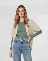 Cardigan Mujer Teresa Beige Lineatré