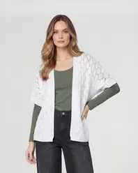 Cardigan Mujer Isabella Crudo Lineatré