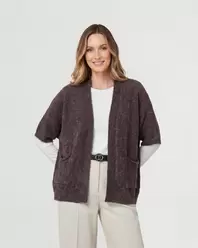 Cardigan Mujer Olivia Chocolate Lineatré