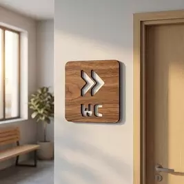 -10%Últimos 2 días1 pieza Señal de baño/aseo minimalista y de moda - Placa para puerta de baño de hombre/mujer, con diseño calado, señal de baño de estilo moderno, adecuada para decoración de puertas en diversas ocasiones, diseño calado unisex