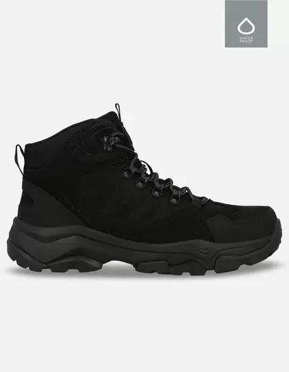 Botines Outdoor Hombre Cuero Waterproof Sansac Negro