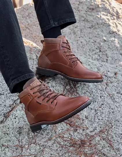 Botines Casual Urbano Hombre Cuero Raven Brandy