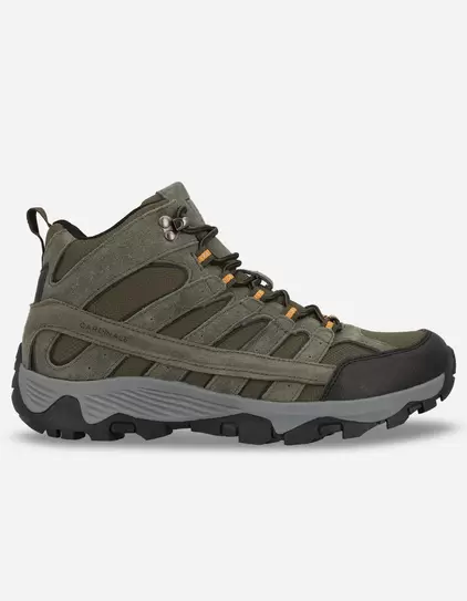 Botines Outdoor Hombre Waterproof Cuero Bains Verde