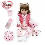 Muñeca Bebé Realista Reborn 100% Silicona 55cm