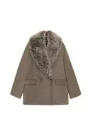 CHAQUETA MEZCLA LANA CUELLO EFECTO PELO ZW COLLECTION
