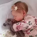 Muñeca Bebé Reborn de Tela de 49cm con Mameluco de Flores