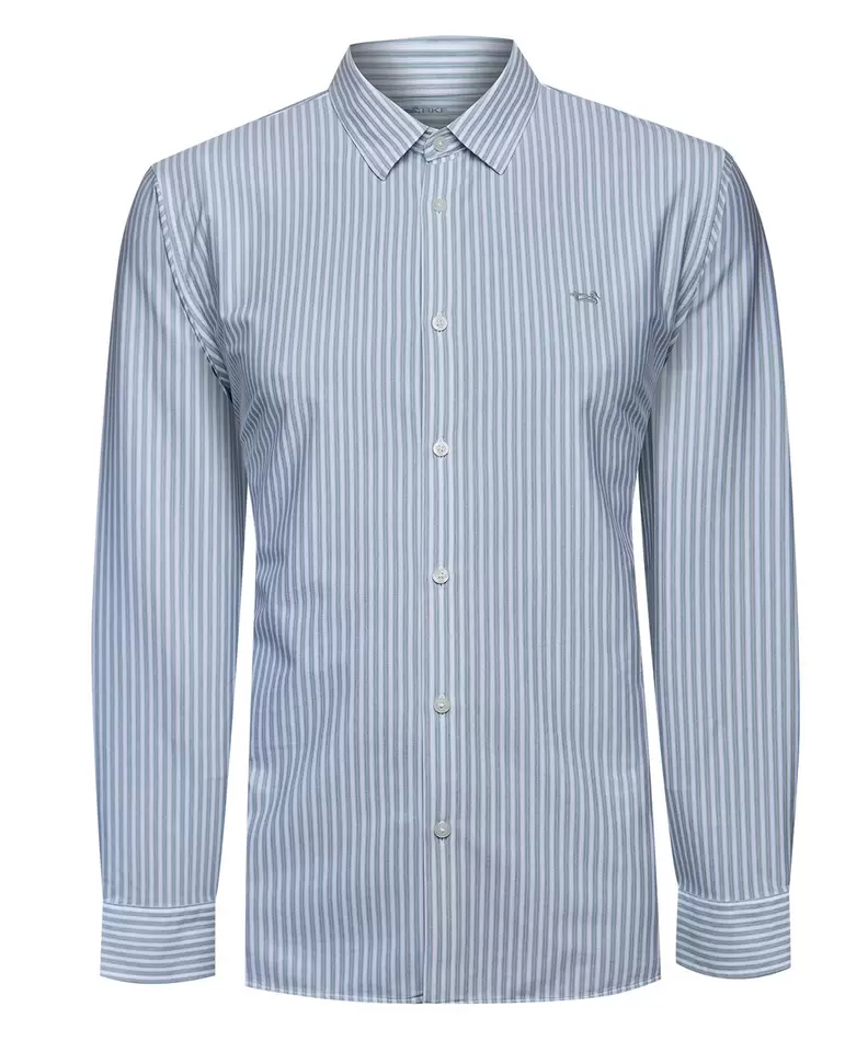 Camisa Algodón Hombre Rove Gris
