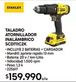 Stanley - Taladro Atornillador Inalámbrico Scd711c2k