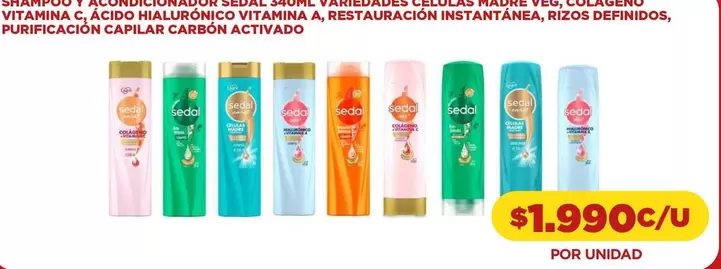 Sedal - Shampoo Y Aequilibria/satal, Variedades Celuias, Magné, Vehicular O Purificacion Capilar Carbón Activado