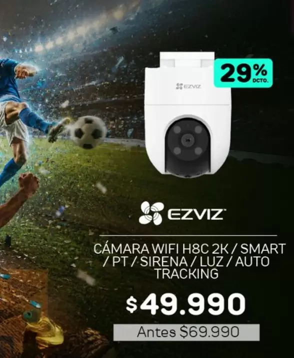 Ezviz - Camara Wifi H8C 2K/SMART/PT/SIrena/LTZ/Auto