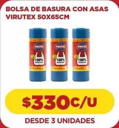 Virutex - Bolsa De Basura Con Asas 50x65cm