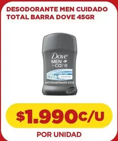 Dove - Desodorante Men Cuidado Total Barra 45gr