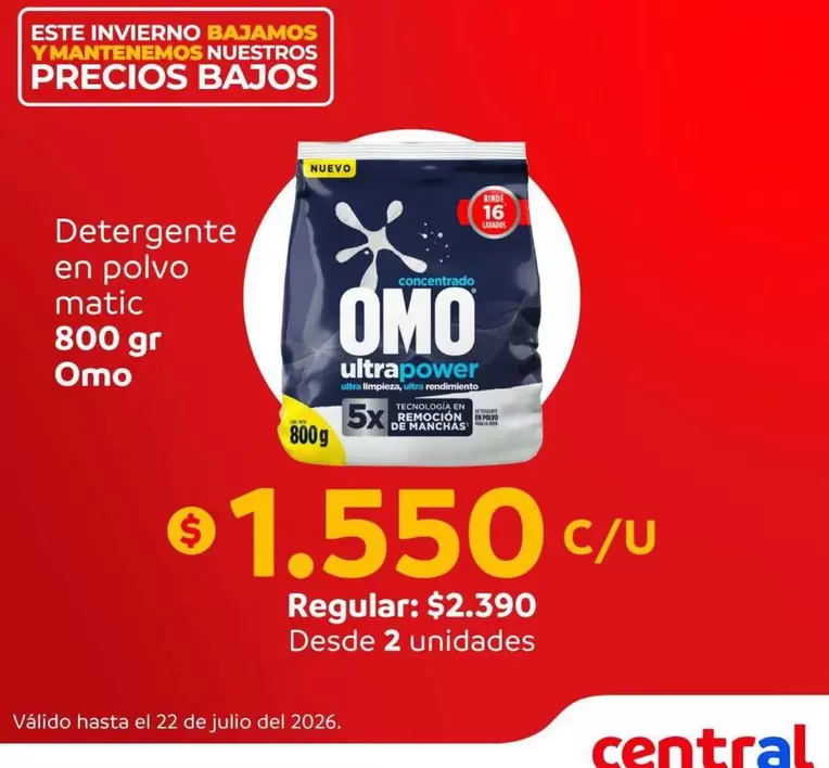 Omo - Detergente En Polvo Matic