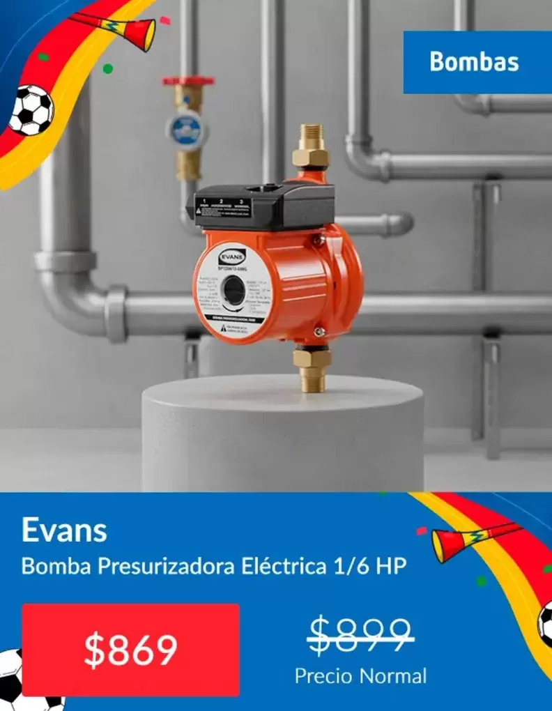 HP - Bomba Presurizadora Electrica 1/6