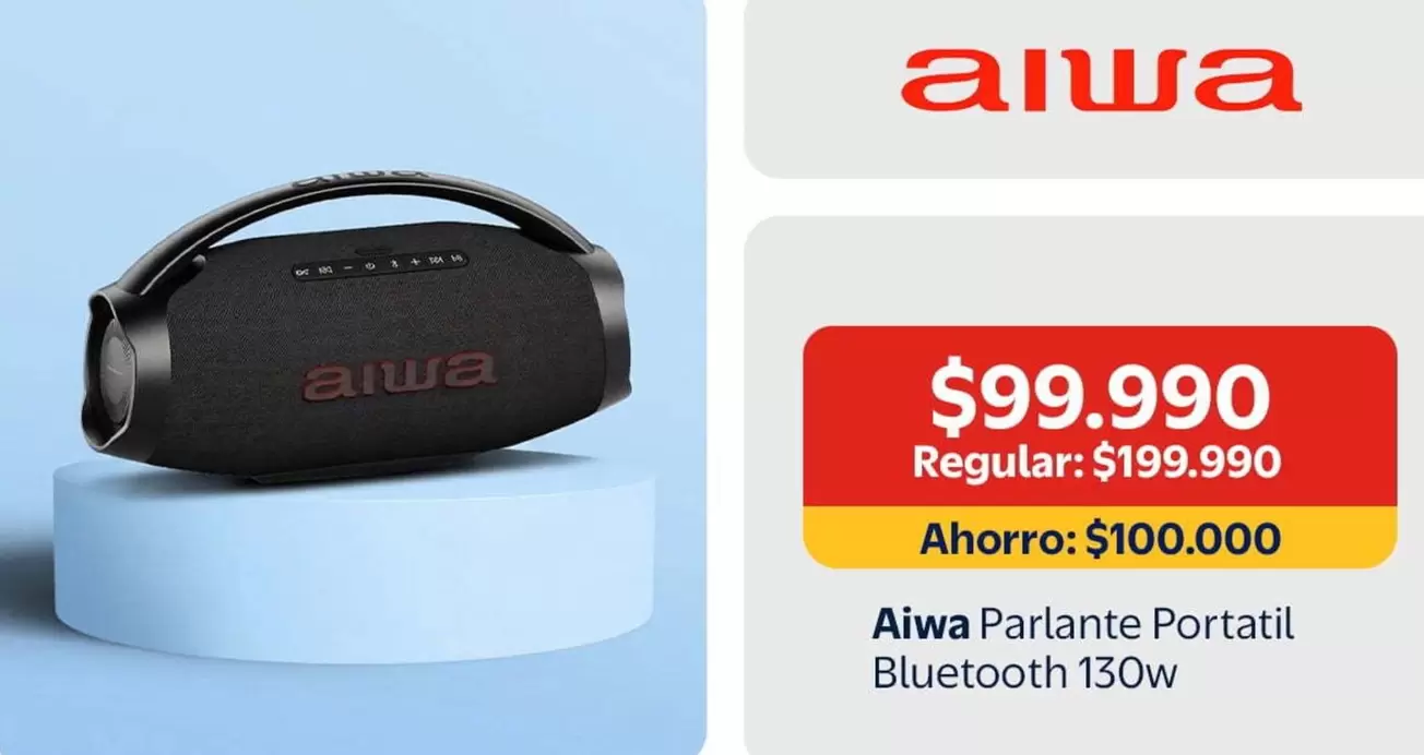 Aiwa - Parlante Portatil Bluetooth