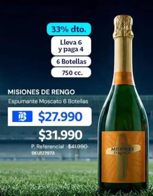 Misiones de Rengo - E Espumante Moscato 6 Botellas